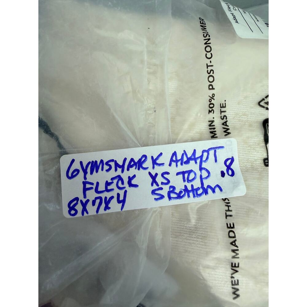 Gymshark Adapt Fleck Seamless Set XS Crop Top Shorts Coconut White NWT - Picture 8 of 8